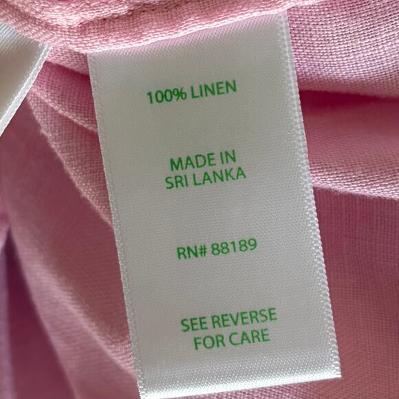 Lily Pulitzer Bekah Lenin Top Medium Pink 3/4 Bell Sleeve Ruffle Preppy Girly - Picture 10 of 11